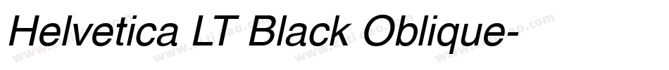 Helvetica LT Black Oblique字体转换